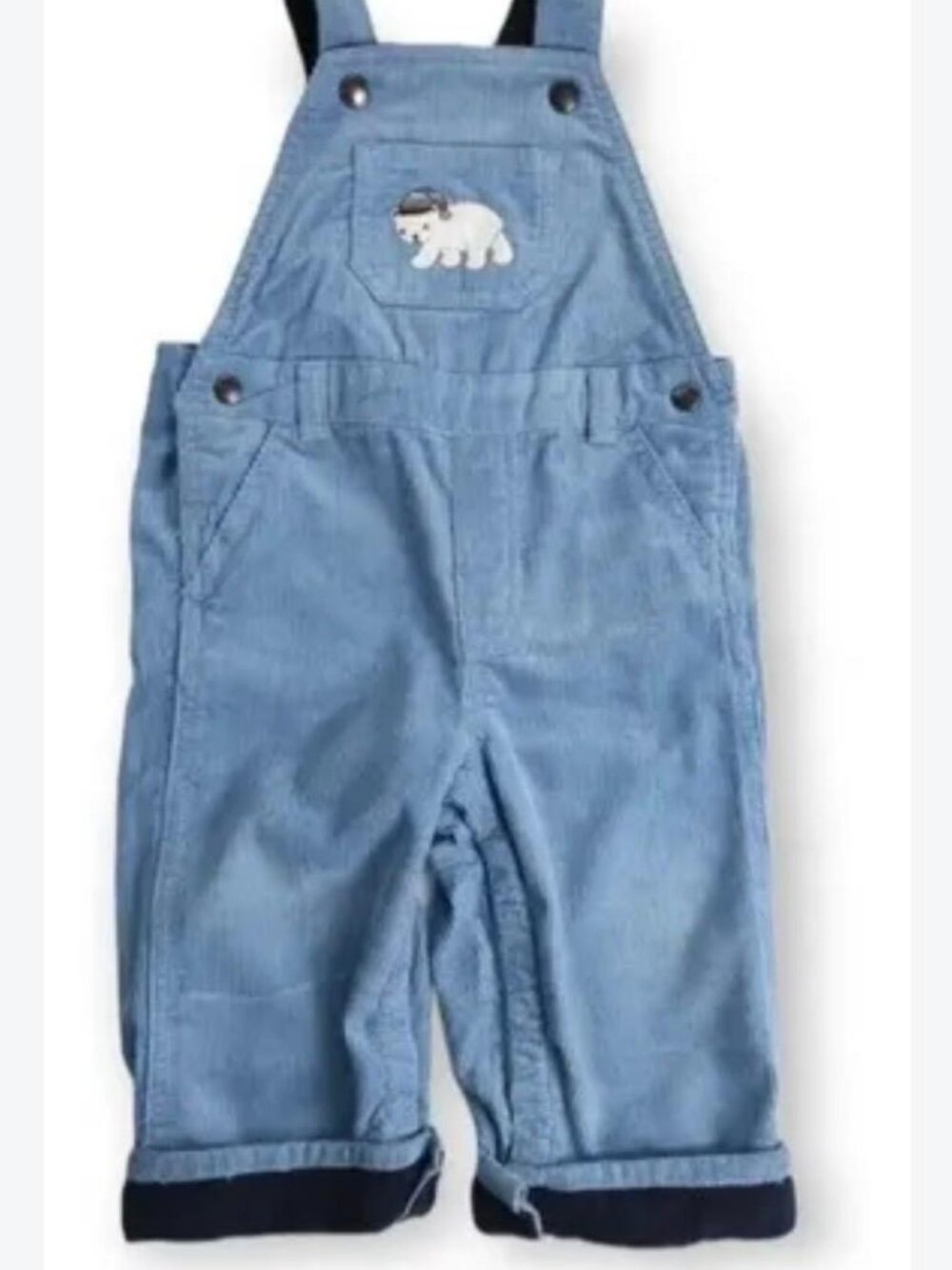 Gymboree Baby Light Blue Corduroy Overalls Polar Bear 18–24 Months
